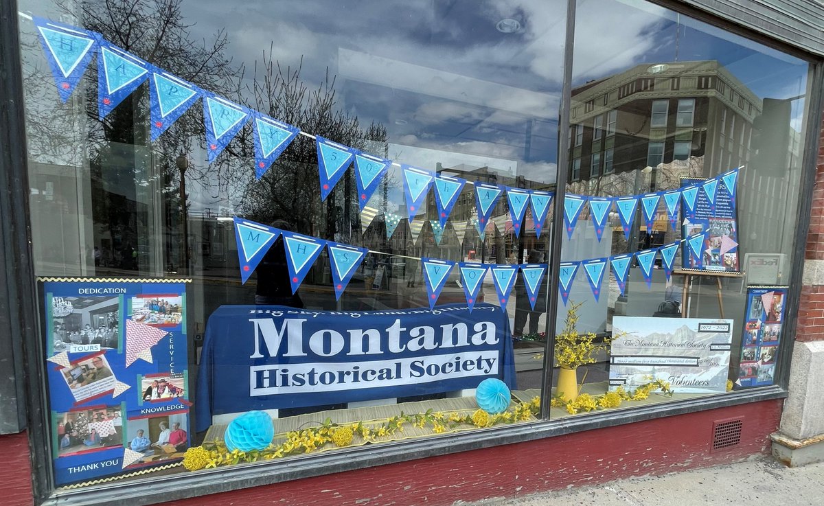 MTHist's tweet photo. At 3 p.m. today, current &amp; former MTHS volunteers will celebrate the 50th anniversary of the volunteer program at MTHS. Friends of MTHS began w/20 amazing women and has grown to more than 100 volunteers helping today.
#mthist @mthist #history #Montana #volunteers https://t.co/wXaaXRvFKs