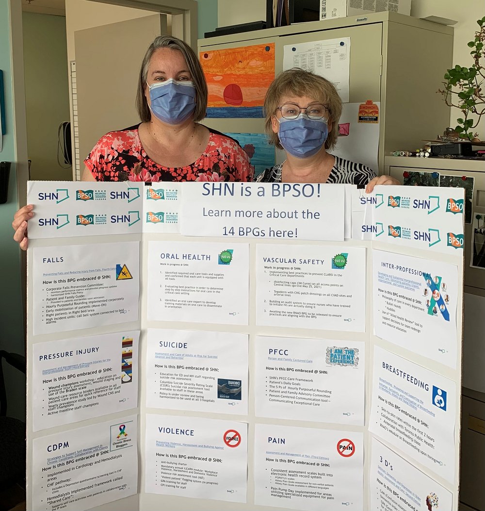 SHNcares's tweet photo. Did you know that SHN is officially recognized as a Best Practice Spotlight Organization by @RNAO? Visit https://t.co/yPXlxc2uPs to learn how we have implemented Best Practice Guidelines to positively impact the health and well-being of patients. #ScarbTO #BPSO https://t.co/p539Q580tl