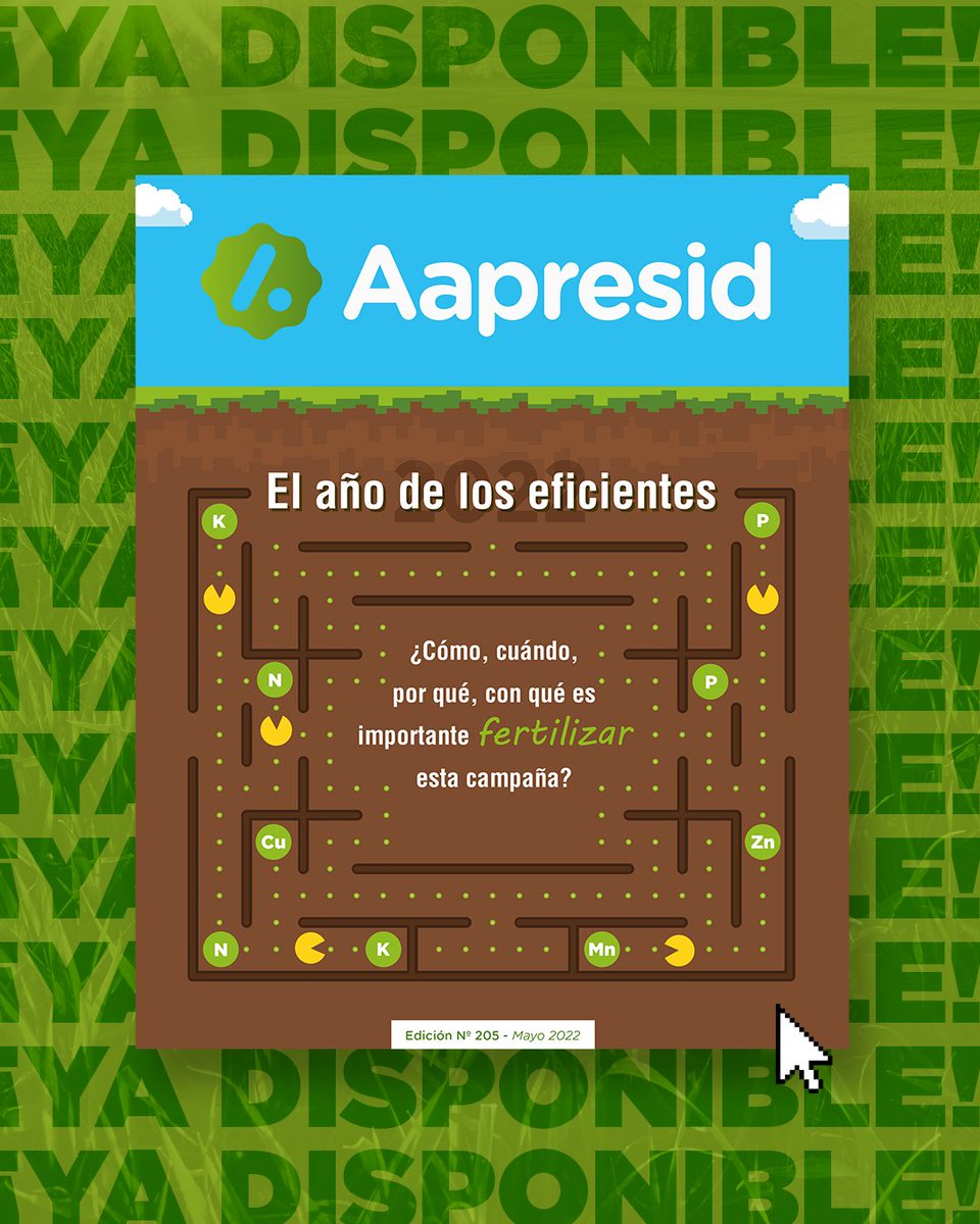 aapresid's tweet photo. 📢 💥 *¡Ya está disponible la revista Aapresid Nro 205!*

👉 Todo sobre Fertilidad de suelo y fertilización de cultivos. 
¡Y mucho más!🤓
 Accedé desde acá  👉🏻 https://t.co/DjGB3JSslJ https://t.co/vm4mIjltAv