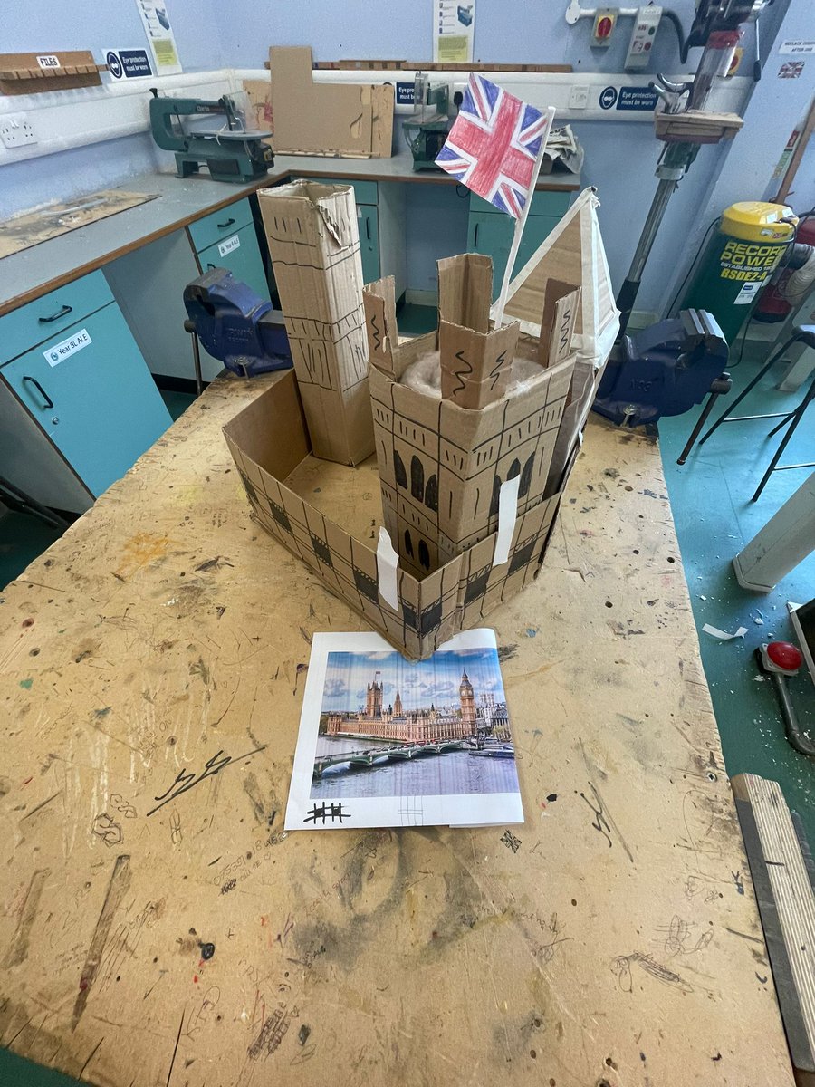 chellaston_dt's tweet photo. Queen's Jubilee. Card modelling. #teamwork #PlatinumJubilee https://t.co/ph6FxVs9aj