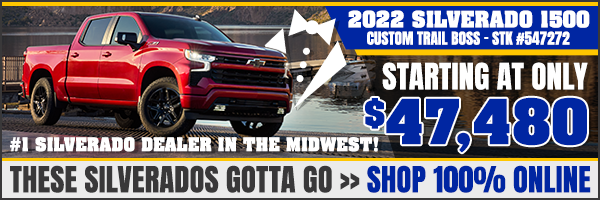 chevystl's tweet photo. 2022 Chevrolet Silverado 1500 starting at only $47,480! Shop from the #1 Silverado Dealer in the Midwest! These Silverados gotta go! Shop with us today! https://t.co/wj37f4ndaL
#JimButlerChevrolet #JimButler #Chevrolet #Silverado https://t.co/kEI9Xl0D6P