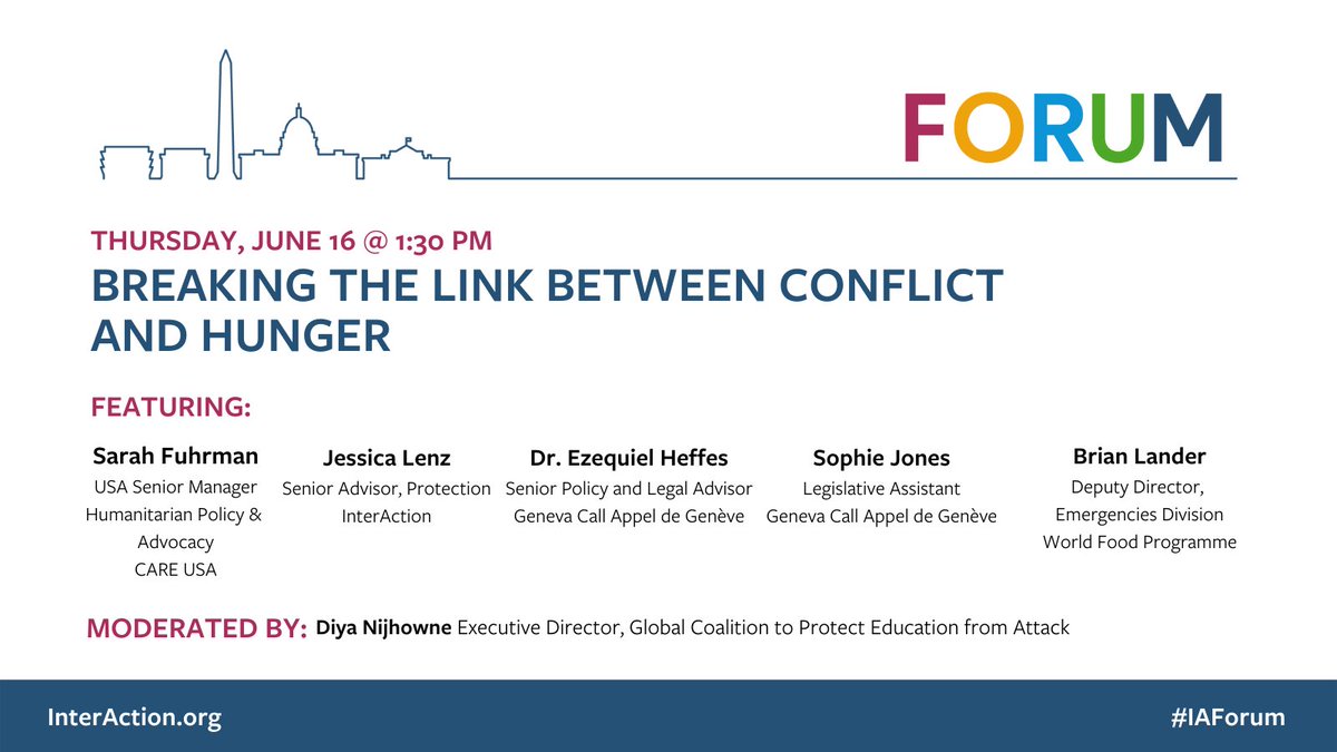 InterActionOrg's tweet photo. Get your Forum 2022 tickets🎟️ now to join in on conversations about the most pressing global challenges including our panel, Breaking the Link Between Conflict and Hunger, featuring leading NGO and humanitarian aid experts. https://t.co/bdNpb2HuVu https://t.co/hnGTvcxPnG