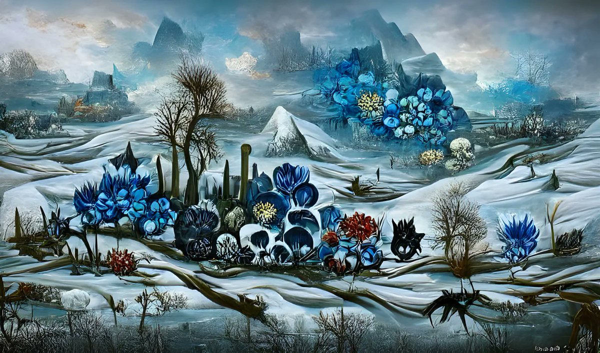DigitalJawns's tweet photo. "Stygian Blue Winter Landscape"
https://t.co/gXLk66KzZw
@NightcafeStudio #AIart #aiartcommunity #AIArtwork #stygianblue #blue #winter #landscape #art #digitalart #flowers #wow #ArtistOnTwitter #NightCafe https://t.co/wVLOyCVQck