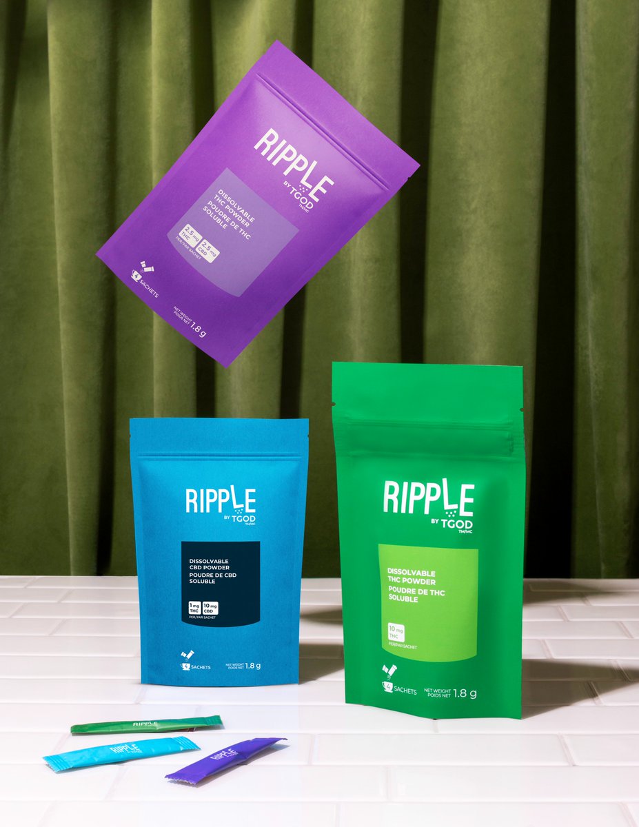 get_ripple's tweet photo. 🎵 I believe I can fly 🎵 Soar into the weekend with convenient and quick onset Ripple powder. Available in THC, CBD or Balanced varieties for wherever your plans take you! ✌️

#JustAddRipple https://t.co/vJtJoGGHUp