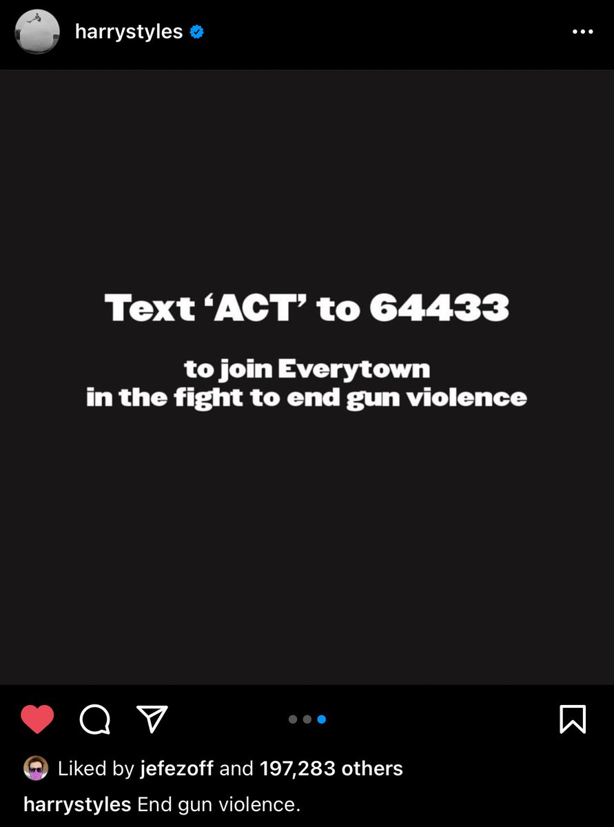 Harry via Instagram.

#EndGunViolence