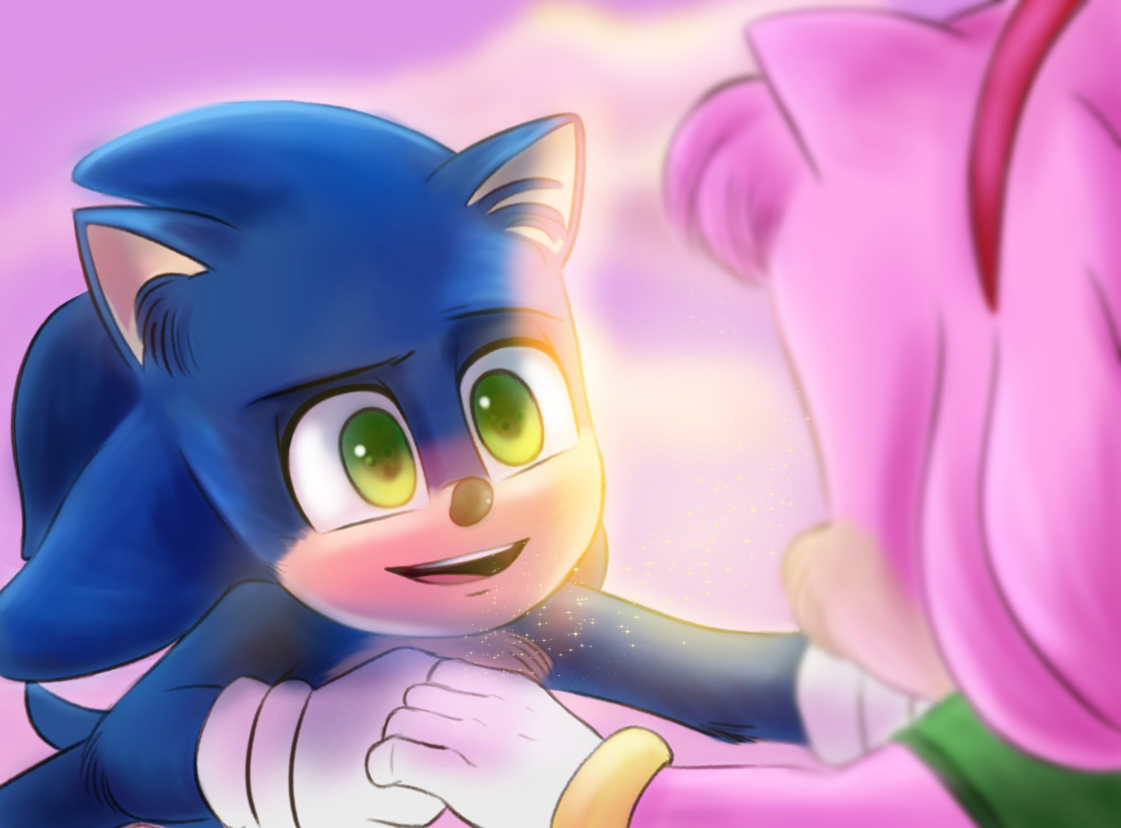 ChaosEclips✨Comms open! on X: Movie Sonamy💕 #SonicTheHedgehog