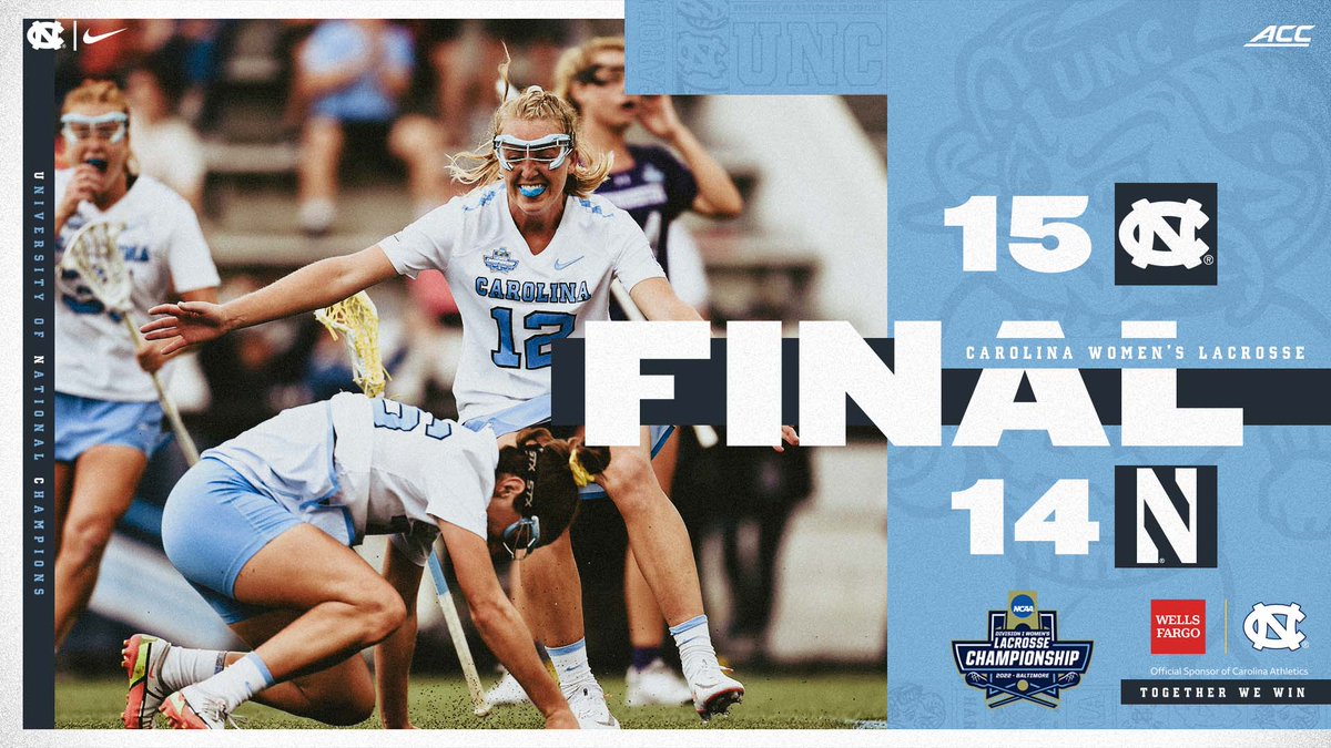𝗖𝗼𝗺𝗲𝗯𝗮𝗰𝗸 𝗖𝗼𝗺𝗽𝗹𝗲𝘁𝗲! 💥

On to the title game ➡️

#GoHeels 🐏🥍 x @wellsfargo