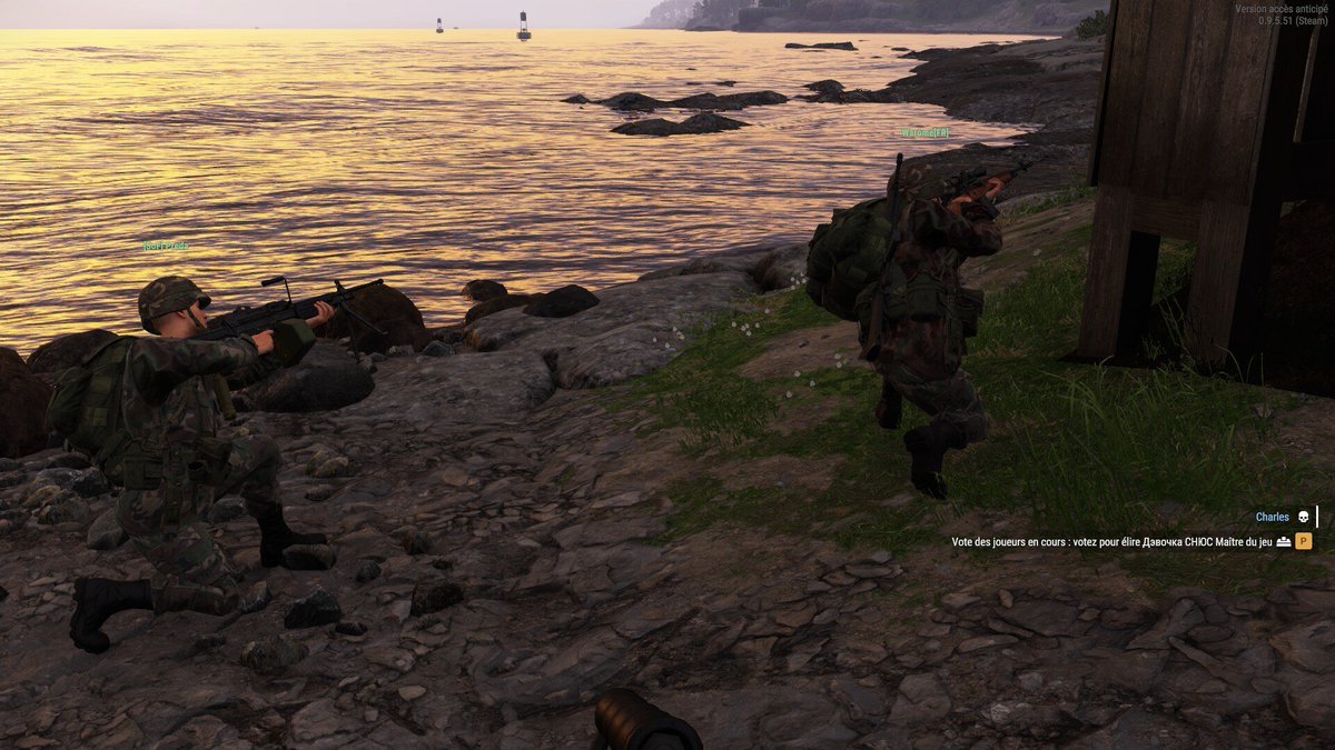 CARMA_A3's tweet photo. First game on Reforger done ! We used the "Game master" mode on a public server and a dozen of russians joined us 😀 Was fun ! Thanks to all players ! 
@ArmaPlatform #ArmAPlatform #ArmaReforger https://t.co/aHoaTz0sN5