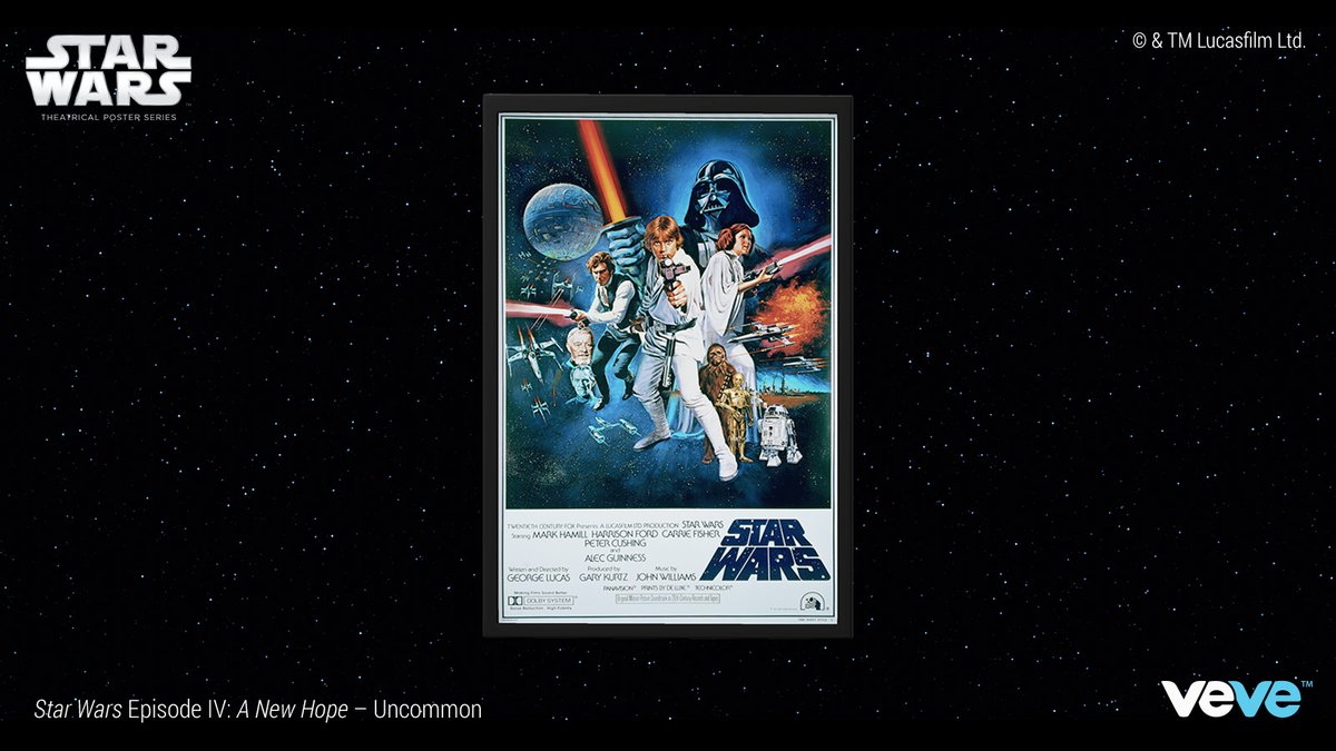 veve_official's tweet photo. The @StarWars Posters Collection features some of the most memorable posters from the greatest space fantasy saga ever created! Get a closer look at all three posters dropping in blind box format Sat, 28 May at 8 AM PT.

First Edition
List Price: 40.00 💎 https://t.co/tdENA60vY5