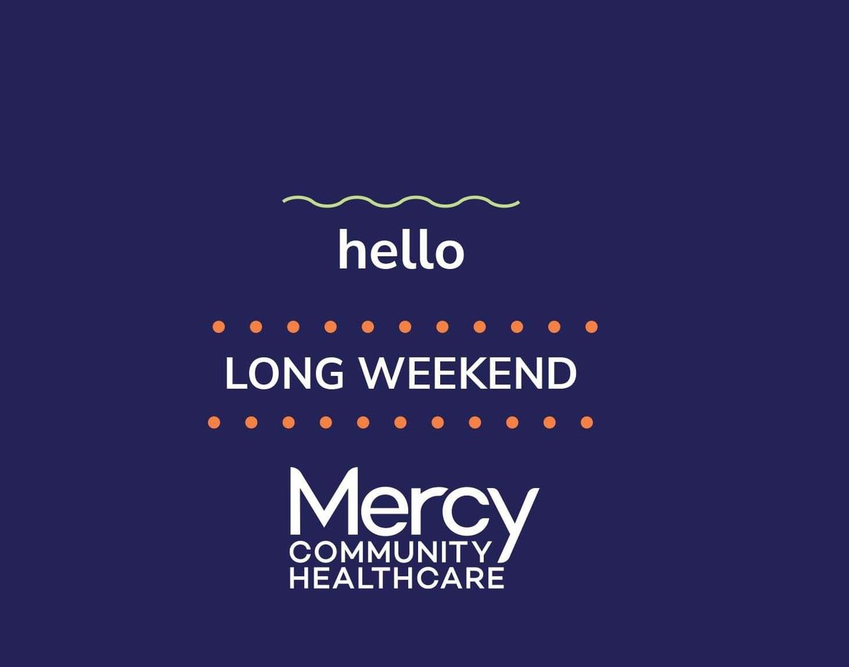 Mercy Community Healthcare will be closed Monday, May 30, 2022 for Memorial Day. Normal hours of operation will resume on Tuesday, May 31, 2022. Have a safe holiday!