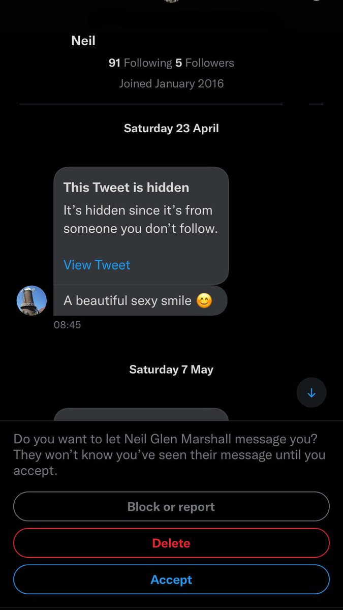 This guy has been in our dms for the past few weeks sending us what i assume (i hope) are messages he means for the poor girl whos pictures he sends us 😭😭 oh neil you’ve had a mare there mate