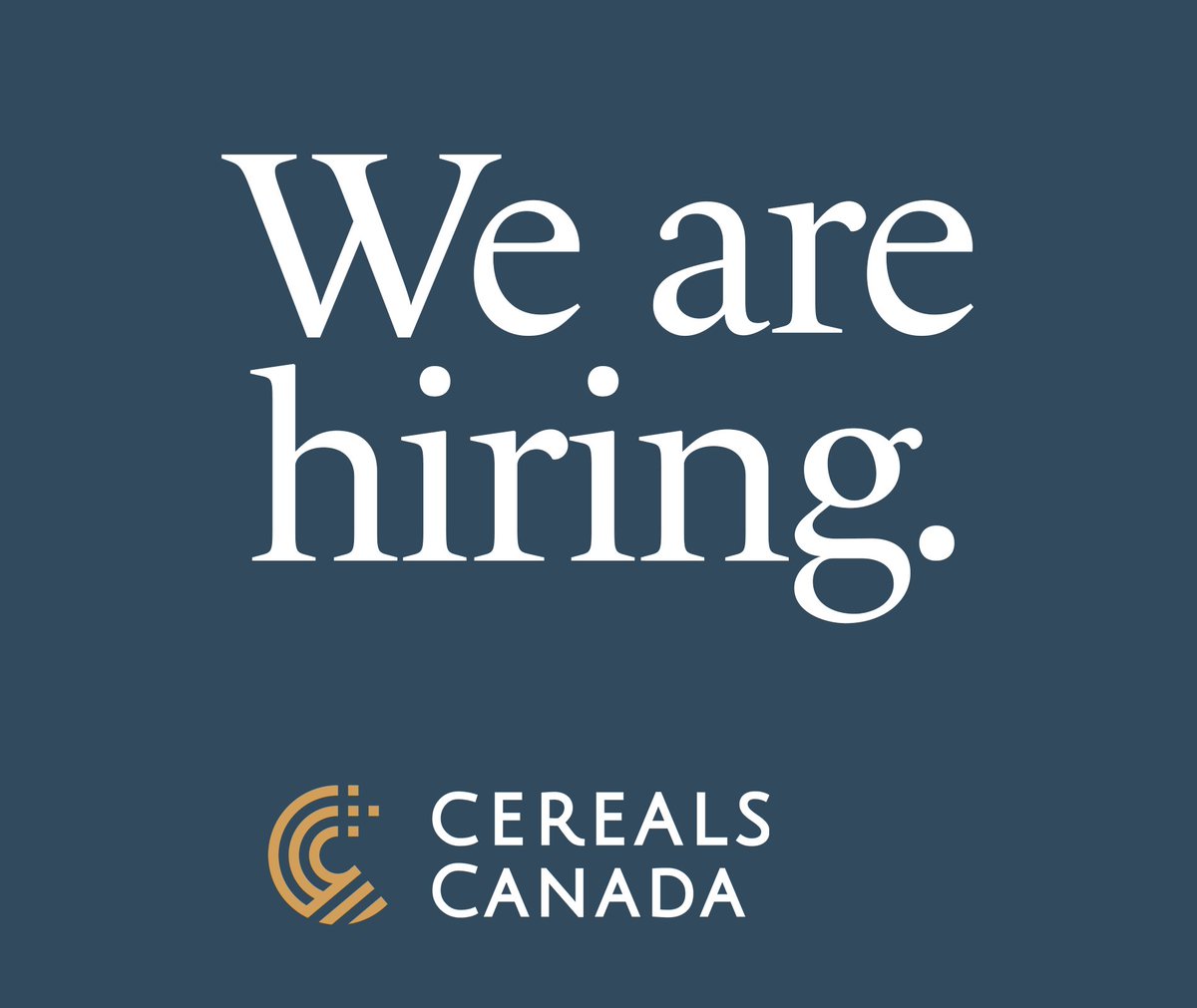 Cereals_Canada's tweet photo. We are hiring! 
We are looking for a Manager, who will provide leadership for Cereal Canada's End-products department, which includes technical facilities for baking, Asian products (noodles, steam bread, etc.) and pasta. https://t.co/7jm6cnf0DH
#CdnAg
#jobSearch
#opportunity https://t.co/gvg1jJzzC0