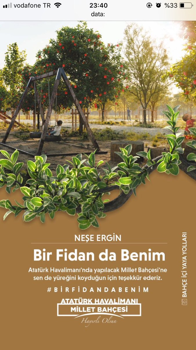 Sizin de bir fidanınız olsun #BirFidandaBenim