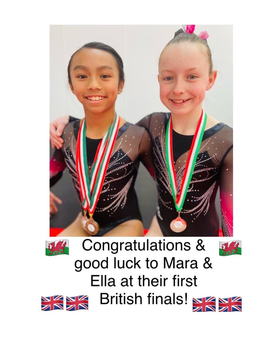LlanelliGymClub's tweet photo. Good luck to Mara &amp; Ella who compete tomorrow at their first British final representing Wales🏴󠁧󠁢󠁷󠁬󠁳󠁿 Have a great time girls &amp; enjoy the experience! 🏴󠁧󠁢󠁷󠁬󠁳󠁿🏴󠁧󠁢󠁷󠁬󠁳󠁿🏴󠁧󠁢󠁷󠁬󠁳󠁿
#OneProudClub💗 https://t.co/aAHwzd6Peo