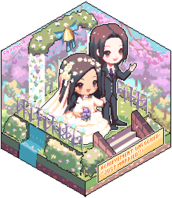 Finally finished designing the acrylic charms for our wedding 💕🥰 Had lots of fun working on them #pixel #pixelart 