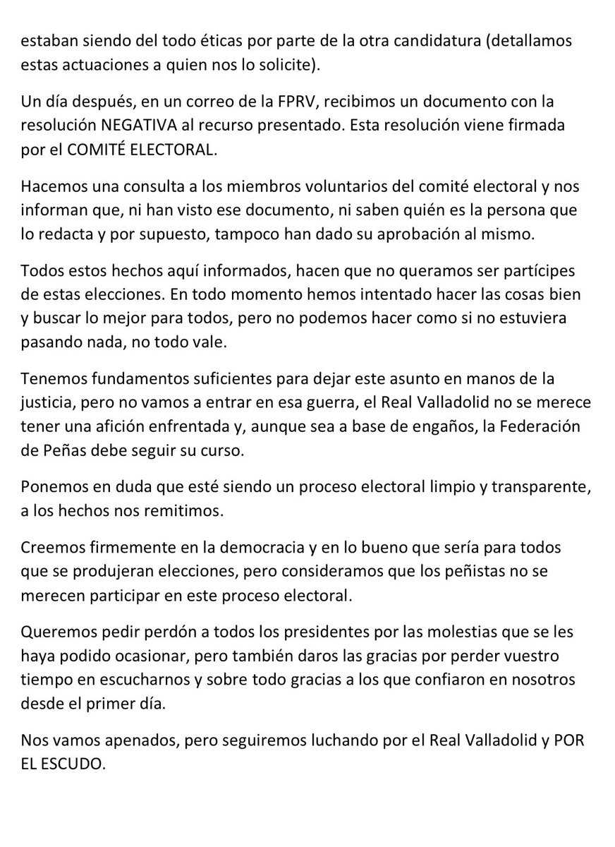 Comunicado 27.05.2022 / Gracias por el apoyo.