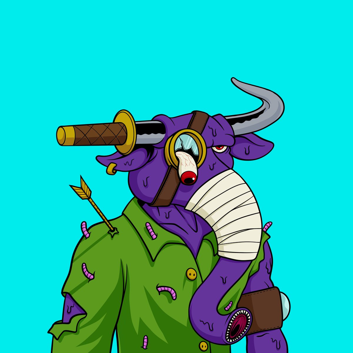 adabullsclub's tweet photo. We needed to modify our bulls with the progenitor virus to win the war with bears! 🔥🤘

Every day we will post one new sneak peek of the Zombie Bulls collection on our Discord!  Be sure to join: https://t.co/SCdfgjQdeG  ⭐️

#BullsTakeOver #StayBullish #NFT #CNFTs #CNFT #NFTs https://t.co/I352Vm3b76