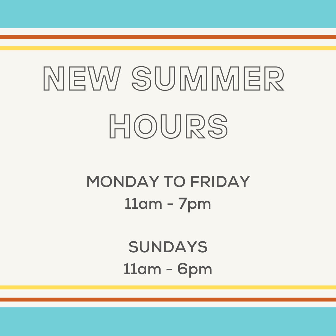 Kutchiesco's tweet photo. More sun ☀️ means longer days and better weather! Get out, enjoy downtown and come stop by to say Hi! Extended summer hours start June 1st 🥳 https://t.co/boZHa7VuQT