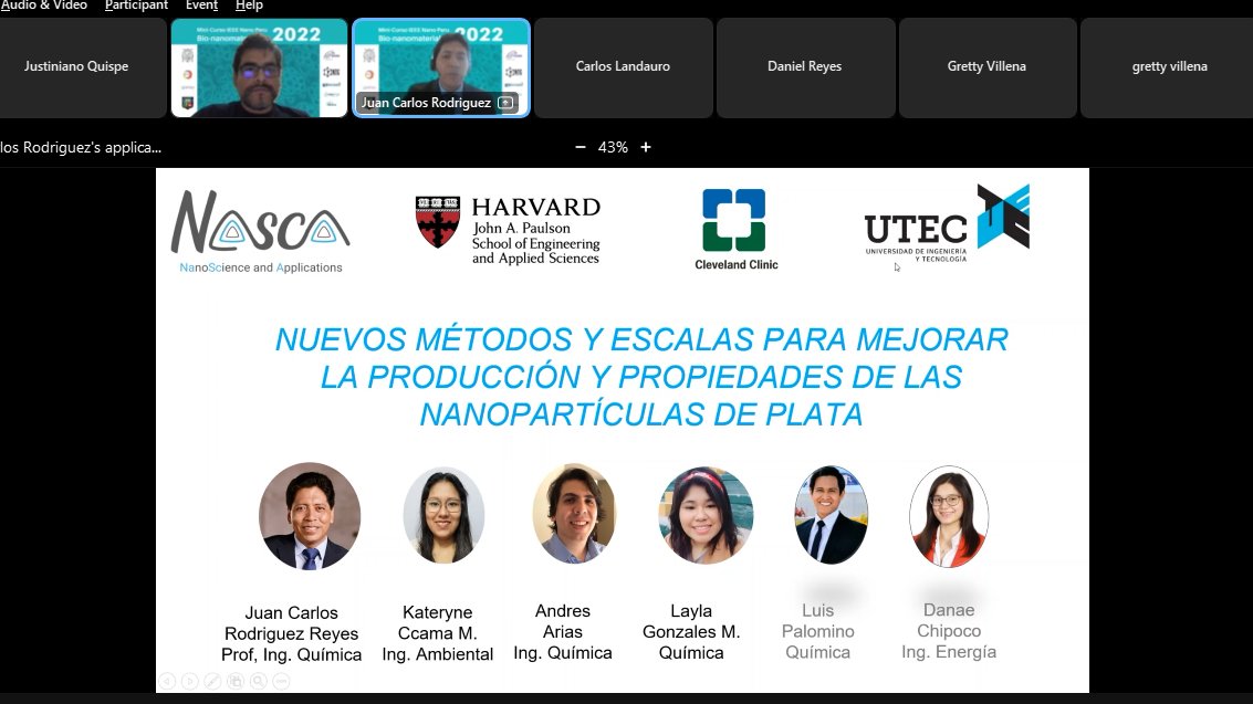 NASCA UTEC (@nascautec) on Twitter photo <a href="/Juanca_RodRey/">JC Rodriguez Reyes</a> culminó con éxito su presentación en el Minicurso IEEE Nano Peru: Bio-nanomateriales 2022, donde expuso sobre los avances de nuestro grupo #Nasca y los proyectos a futuro.
Siempre es un gusto participar de estos eventos en pro de la divulgación científica en Perú. <a href="/Juanca_RodRey/">JC Rodriguez Reyes</a> culminó con éxito su presentación en el Minicurso IEEE Nano Peru: Bio-nanomateriales 2022, donde expuso sobre los avances de nuestro grupo #Nasca y los proyectos a futuro.
Siempre es un gusto participar de estos eventos en pro de la divulgación científica en Perú.