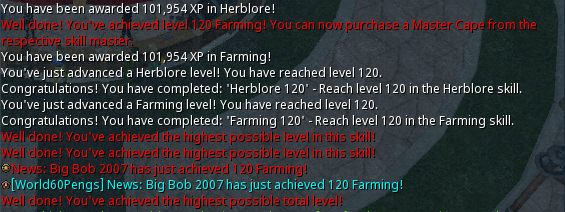 BigBob2007's tweet photo. Nice DXP reward of 120 Herblore and 120 farming... https://t.co/F9EcuRWqrP