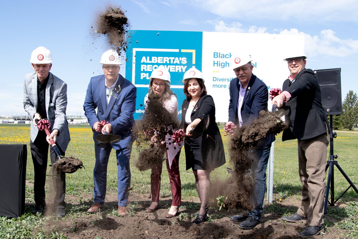 An exciting day as <a href="/WCPS72/">Wolf Creek Schools</a> &amp; our partners broke ground &amp; unvield the name of Iron Ridge Secondary Campus - the new &amp; first high school for <a href="/blackfalds/">Town of Blackfalds</a>. THX to all our partners in this amazing project, and committment to education in the community. More at: bit.ly/3GoQZKR