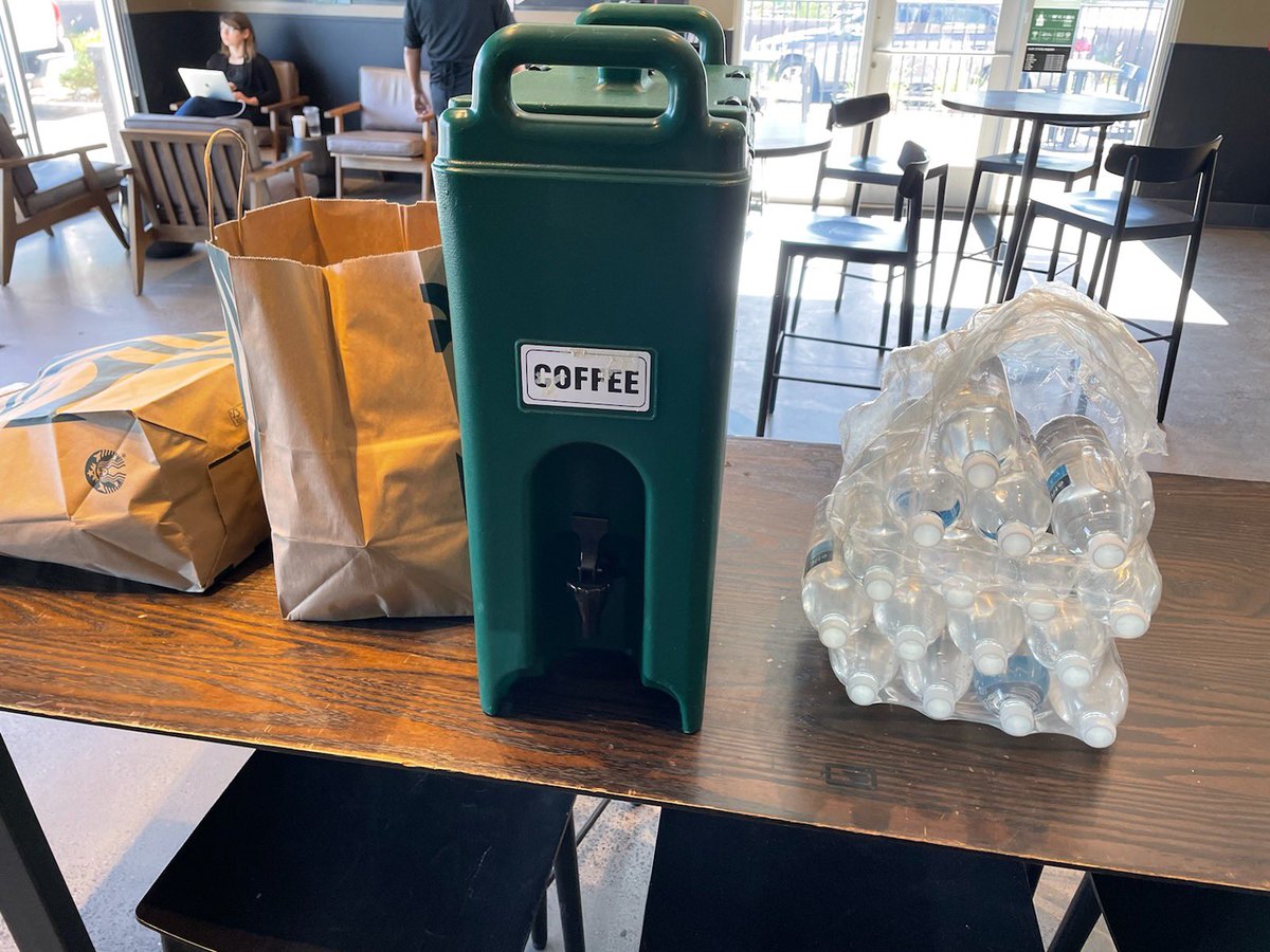 abqfire's tweet photo. Special thanks to Starbucks manager Mario Salazar at store #48926 at Coors and St Joseph’s NW for this generous donation of coffee and treats to help support the first responders working in the Bosque! https://t.co/2mJsSOeOHd