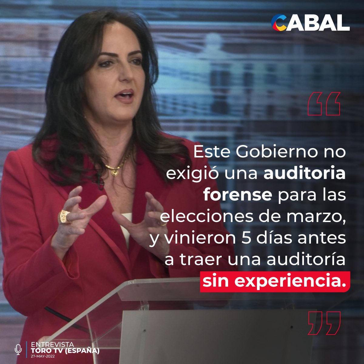 RT @CabalPrensa: #Entrevista Senadora María Fernanda Cabal https://t.co/tHeEqGRiYj