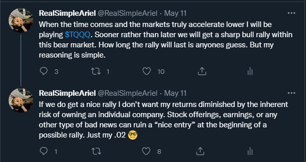 RealSimpleAriel's tweet photo. I posted my reasoning behind wanting to focus on $TQQQ for a market rally. Coming on Twitter to flex gains isn’t my M.O but after 2 years of trading its my single biggest gain so I felt compelled to share it with you guys! Hope everyone is trading well this week 🙏 #fillthepot https://t.co/x3Nmg5z8AA