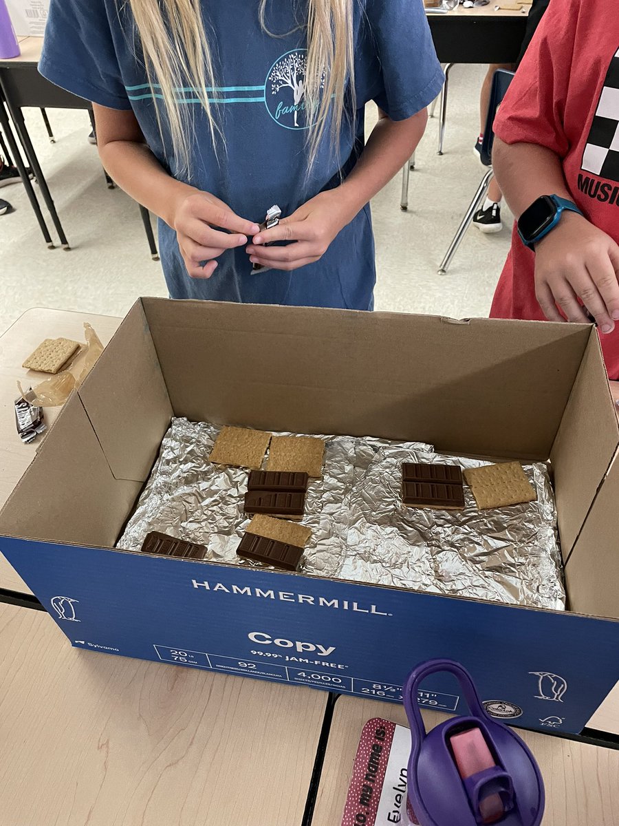 AshleyCTodd's tweet photo. Fun “last” Friday of school,  making solar ovens! We were too busy eating our s’mores to get pictures of the final product! https://t.co/oH3oHzij7Y