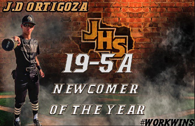 JordanHSBaseba1's tweet photo. Congratulations to Freshmen @jd1ortigoza on being named 19-5A Newcomer of the Year! Jordan Warriors Baseball first ever All-District selection! https://t.co/5D8yShSlYG