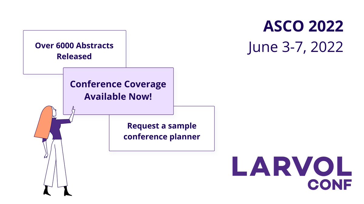 Larvol's tweet photo. #ASCO22 Abstracts are released!
Complete coverage makes your conference planning easy with LARVOL CONF.
Visit https://t.co/6lVQ7kCsFk to learn more.
#ASCO #Conquercancerfd https://t.co/fW5IWvR5RS