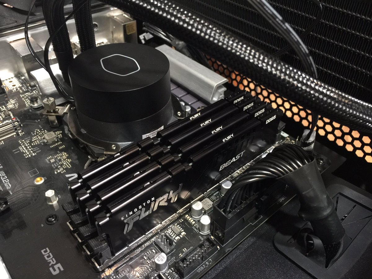 GameDevMicah's tweet photo. CPU Cooler Installed 😅😅😅😅😅😅😅😅😅😅😅😅😅😅😅😅😅😅😅#gamedev #ue5 #indiegamedev #power #ddr5 #pci5 #i912900kf #intel https://t.co/31GDC9CLfJ
