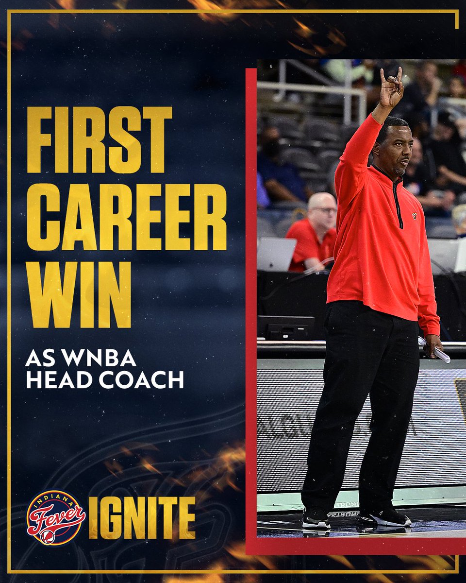 IndianaFever's tweet photo. first of many 👏

congrats, @CoachCarlosKnox! https://t.co/HAosNF8L7d