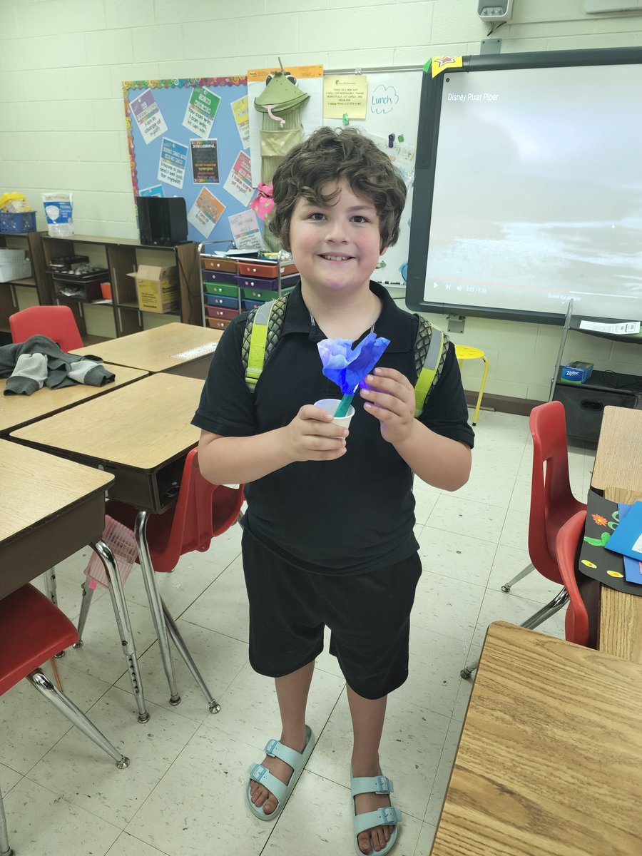 SchirmerCrystal's tweet photo. Paper circuit flowers! @CloverHillES @ccps_gifted https://t.co/XwN4ZLQWft