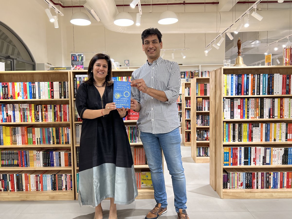 @AskRuchira may not have coached me, but she did teach me a thing or two on management during her talk at @Kunzum around her book Coaching (which holds the secret code to uncommon leadership within its pages). And I added to my collection of books signed by authors for me.