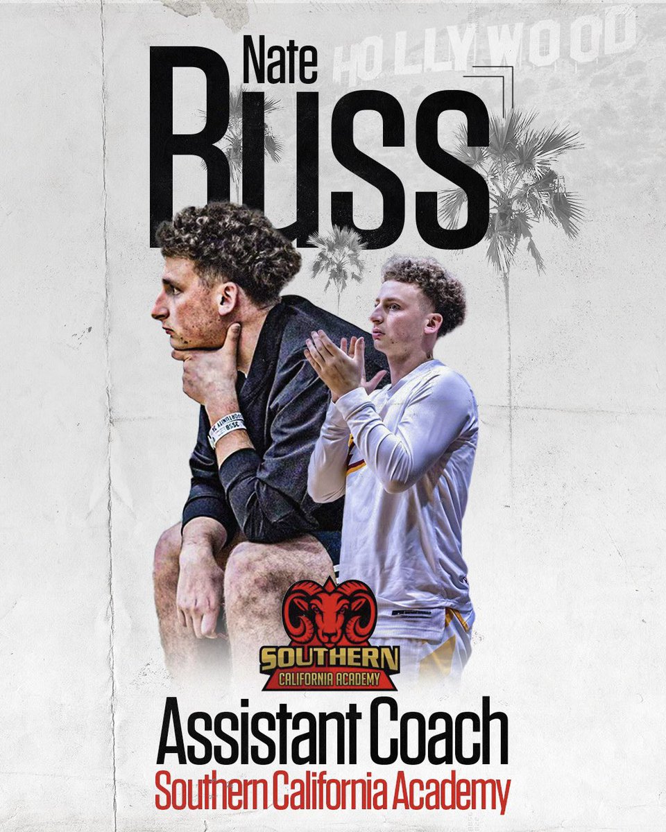 Julius V. (@juliusvelite0) on Twitter photo Let’s welcome Nate Buss to Southern California Academy. Will be an assitant coach for us. Future D1 coach! Young with passion, work ethic, & basketball knowledge. Huge addition to our coaching staff. <a href="/n8buss/">Nate Buss Hoop Talk</a> <a href="/SocalAcad/">SoCal Academy</a> #RamThrough 🐏🤞🏽 Let’s welcome Nate Buss to Southern California Academy. Will be an assitant coach for us. Future D1 coach! Young with passion, work ethic, & basketball knowledge. Huge addition to our coaching staff. <a href="/n8buss/">Nate Buss Hoop Talk</a> <a href="/SocalAcad/">SoCal Academy</a> #RamThrough 🐏🤞🏽