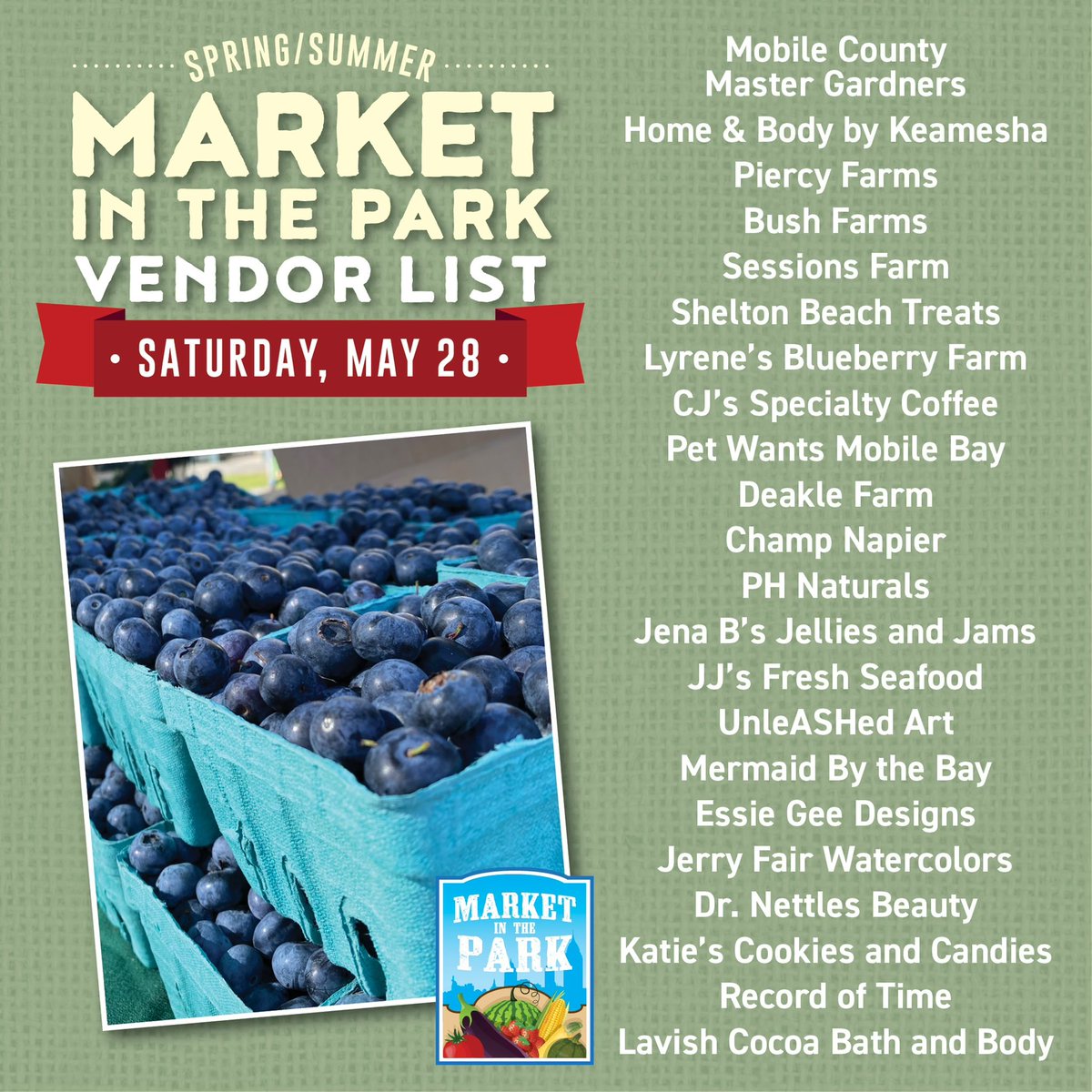 Check out this stellar vendor line-up for Saturday’s Market in the Park! Head to Cathedral Square and shop local for ALL of your Memorial Day weekend celebration needs. We’re open on Saturday from 7:30am-noon, come early for the best pickings!

#mitpmobile #shoplocal #eatfresh