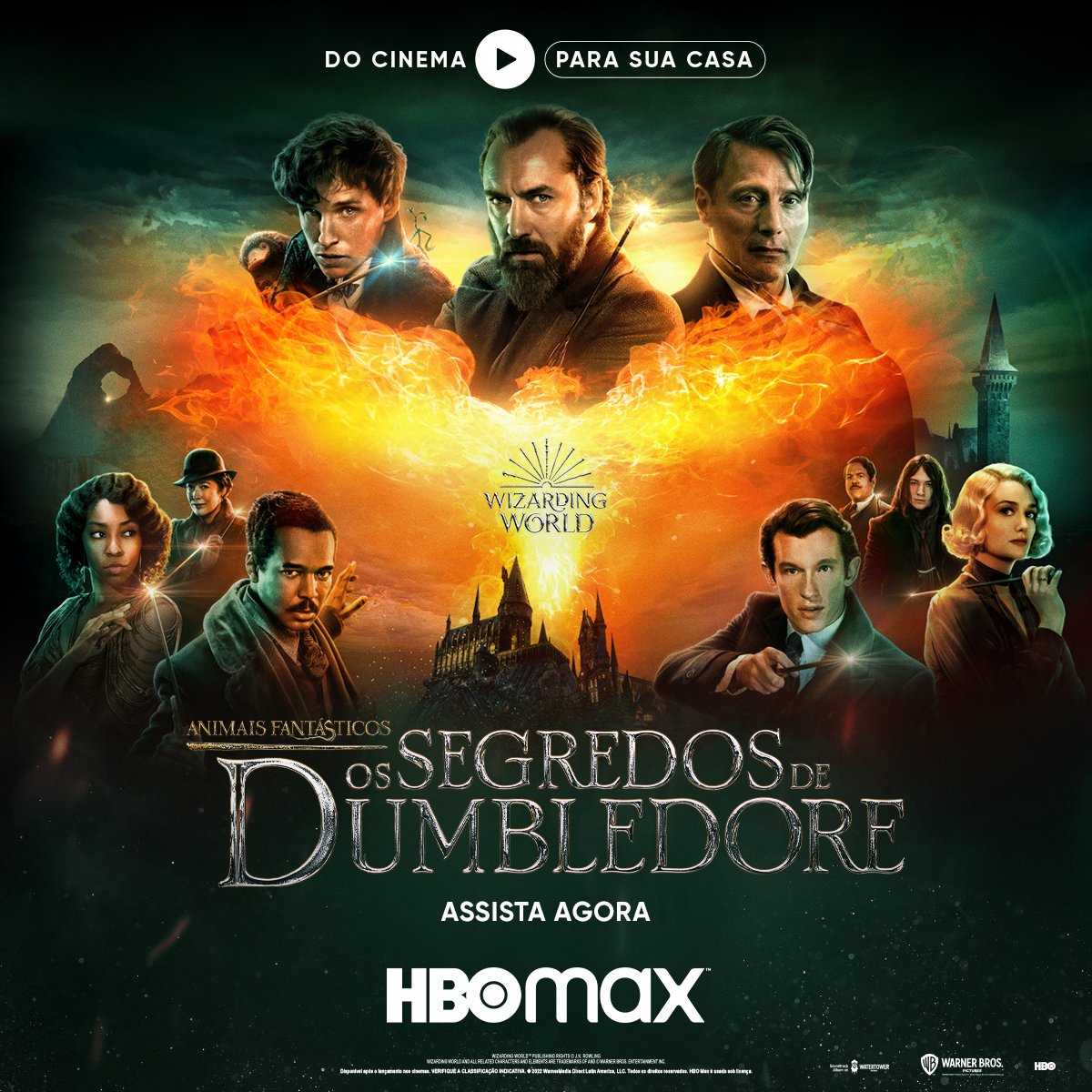 Como um passe de mágica, Animais Fantásticos: Os #SegredosDeDumbledore chegou do cinema para sua casa. Já disponível na #HBOMax ✨