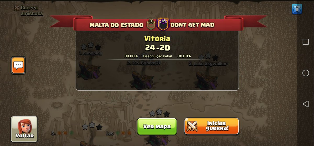 A nossa Equipa foi a jogo e mais uma vez trouxe a tão saborosa Vitória 🙌👌
🏆 <a href="/CMLClashofClans/">Clash Master's League</a>
⭐⭐⭐ <a href="/Rui24/">Rui Brito</a>
⭐⭐⭐ <a href="/JPMMaltaDiamond/">JPM | M.E Diamond 💎</a>
⭐⭐⭐ <a href="/FlavioStunes/">Flávio</a>
⭐⭐⭐ <a href="/NunoPina17/">Nuno Pina</a>
Bravo Malta Seguimos fortes 🙌🙏🔥🇵🇹
#MaltadoEstado #CML