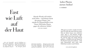coldplasmatech's tweet photo. "Fast wie Luft auf der Haut" - so beschreibt ein Patient die Behandlung mit #Kaltplasma. In einem Interview mit der Tageszeitung "Die Zeit" Das ganze Interview  mit #NinaHimmer lesen Sie: https://t.co/A4PemVrIdF.
#wundrebell #coldplasmatech #bearebel https://t.co/4Niz6GzAWD