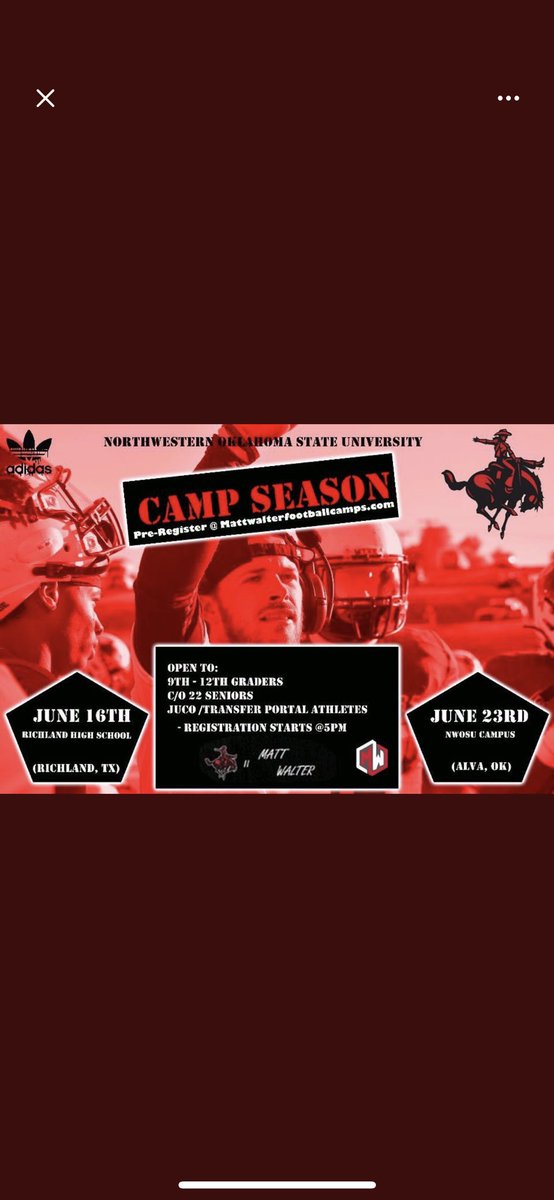 L_Cowley6's tweet photo. Very excited to say that I will be attending the @nwosufootball camp June 16th!! @mattdwalter https://t.co/uqaY46fFxH