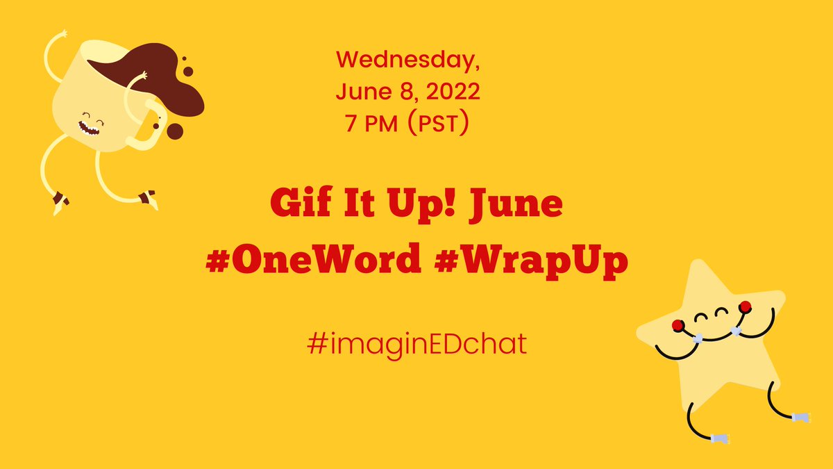 ONE hour until we are on for #imaginEDchat.
Please join us!