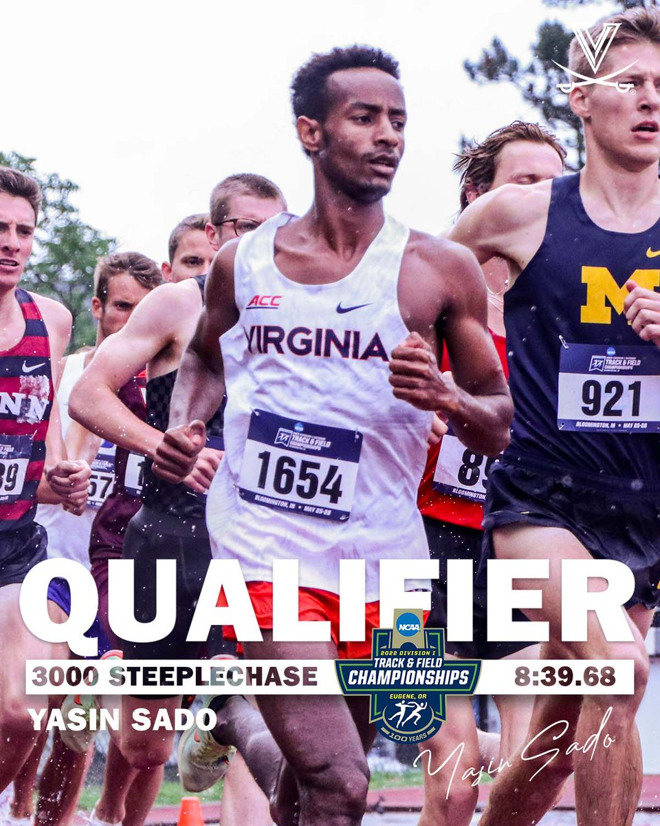 UVATFCC's tweet photo. Another one! 

Yasin Sado is headed to Eugene to compete for a national championship in the 3,000-meter steeplechase  🌲🎟

#GoHoos⚔️ https://t.co/Bluusf7Sq7
