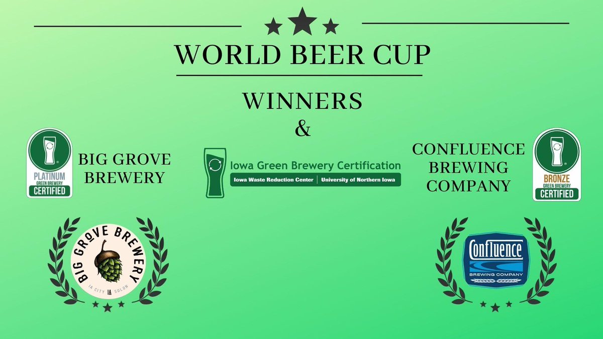 On May 5, the Brewers Association announced the winners of the largest international commercial beer competition, the 2022 World Beer Cup. The two winning Iowa breweries have earned the Iowa Green Beer Certification developed by the IWRC. Learn more at: mvnt.us/m1318087