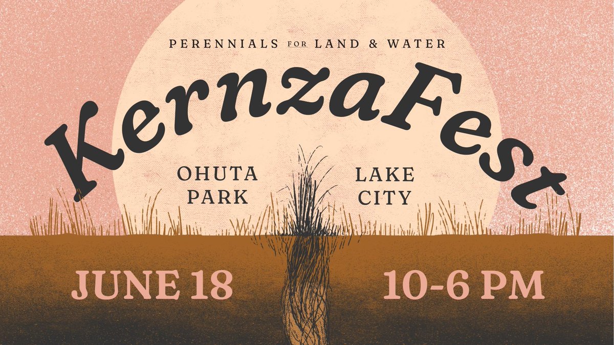 Kernza Fest 2022! June 18, 10a-6p, Lake City, MN. See, taste, & learn about #Kernza at this family-friendly event. Expert speaker panels, chef demos, tasting tent, live music, specialty vendors, kids activities & more. lakepepinlegacyalliance.org/kernzafestevent