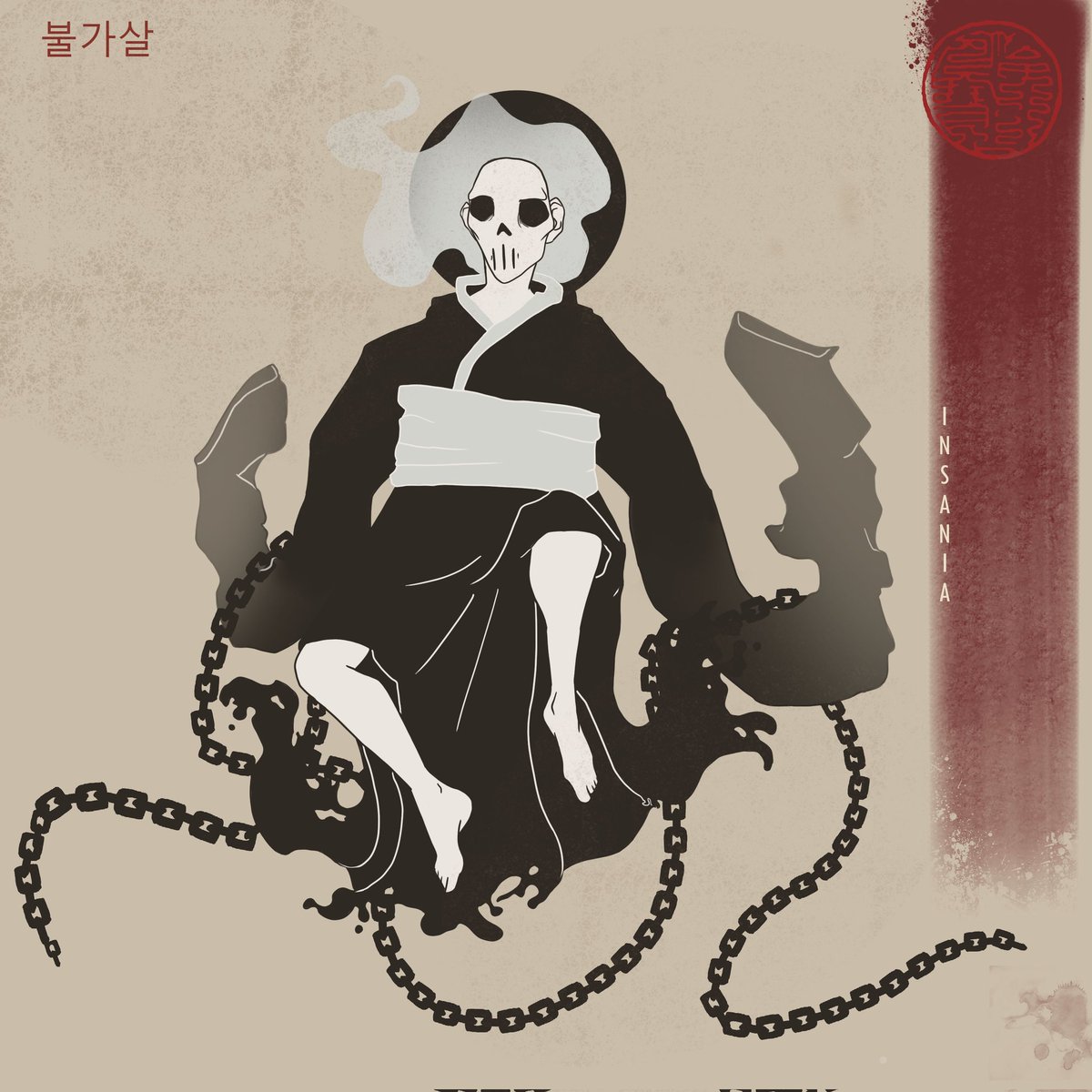 Insania_pm's tweet photo. Criatura VI: Dueoksini  (fantasma pesando na cabeça)

Conto: Explica-se que há um medo de que os humanos não possam entender e resistir. 
Dinastia: Goryeo 
#seriesnetflix #netflix #bulgasalimmortalsouls #koreandrama  #dueoksini #불가살 https://t.co/WWmgS78Zxl