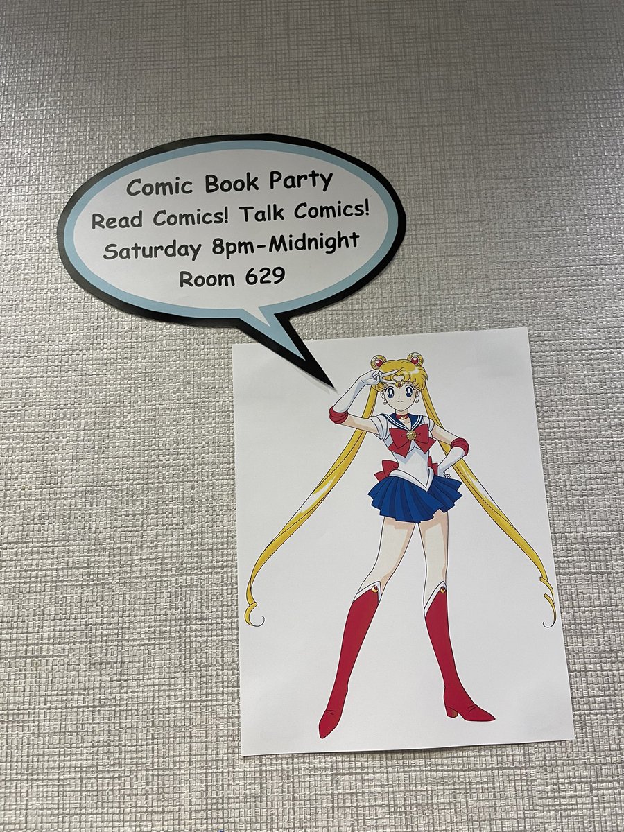 ribbonknight's tweet photo. HEY come to my comics clubโs party imo!!!! (Which, to be clear, I contributed nothing to help plan BUT THE PPL WHO DID ARE AWESOME and itโs a cool place you can read some comics DURING THE CON quietly in evening tomorrow! #wiscon45 #wiscon https://t.co/W7yeazgV50
