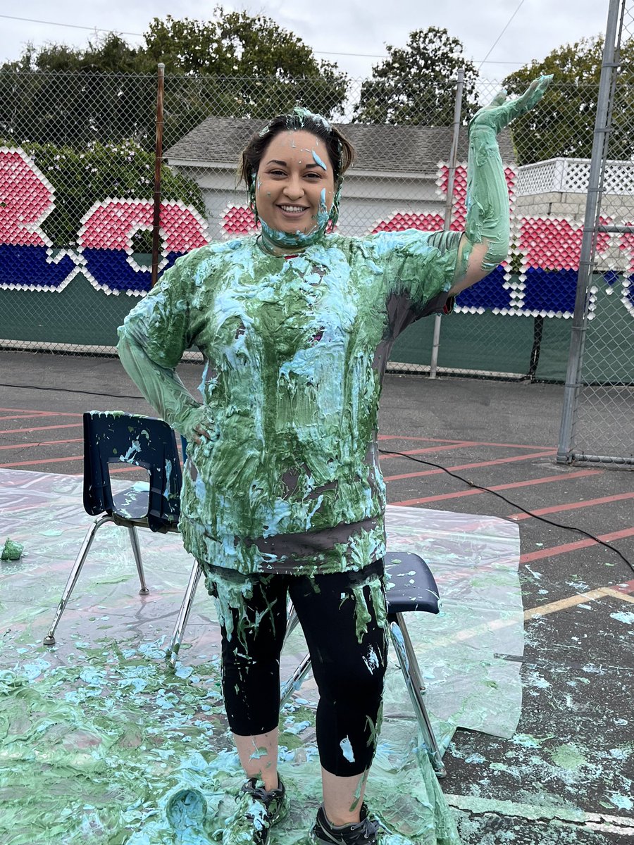 Our Roadrunners rose to the challenge committing to be kind and active in support of the @KidsHeartChall. One of the incentives was to slime the principal-This was an exciting day for me to bring smiles to our scholars for a great cause. #roadrunnerStrong #LBUSD