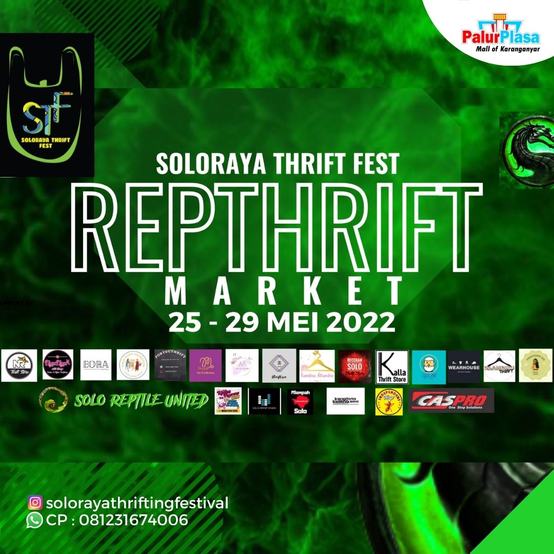 Soloraya Thrifting Festival
25-29 Mei 2022
Atrium <a href="/palur_plasa/">Palur Plasa</a> 

Free entry
#palurplasa #thrifting #karanganyar #agendasolo