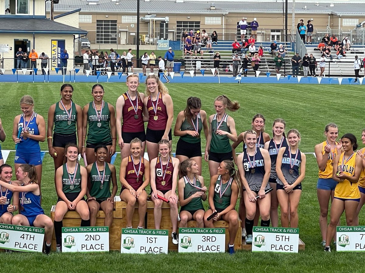 Congratulations to the girls 4x100 relay team of Julia Hurd, Taylor Firment, Liz Manley and Olivia Lengel on taking 1st place to qualify for the state tournament next weekend in Columbus! Picture provided by Officer Hurd!!#ALexcellence
